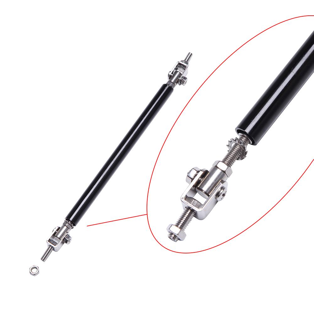 2 BUC Universal Mașină de Curse Față Spate Buza Barei de Protecție Splitter Spoiler Kit Bară de Sprijin Tijă de Tragere Reglabilă 15cm Negru Roșu