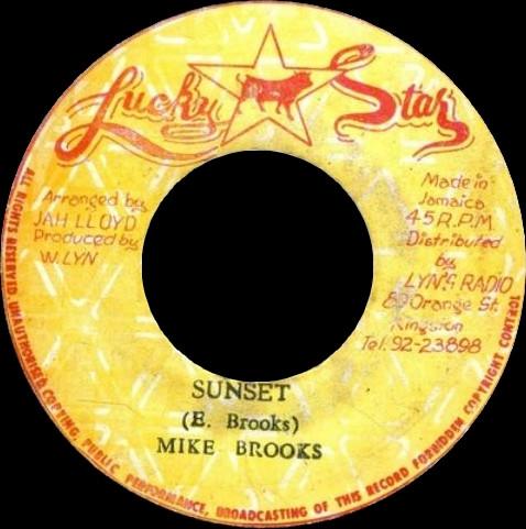 

7inch Record MIKE BROOKS Sunset NONE Lucky Star Jamaica Reggae Ska Dub Used