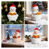 Christmas Night Light Santa Prayer/Jesus Prayer/Bathtub Snowman/Santa Reading LED Table Lamp Winter Resin Sculpture for Mantel Shelf Bedside Decor