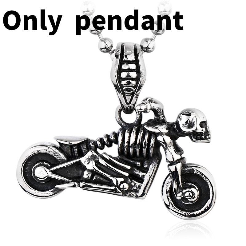 

Beier New Store 316L Stainless Steel Pendant Necklace Skull Motorcycle Punk Man Pendant Fashion Jewelry LLBP8-130P