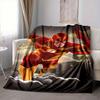 1pc Flash superhero Flannel Throw Blanket Soft, Warm & Cozy for Couch, Bed, Office, and Travel Versatile All Season Gift, Christmas present