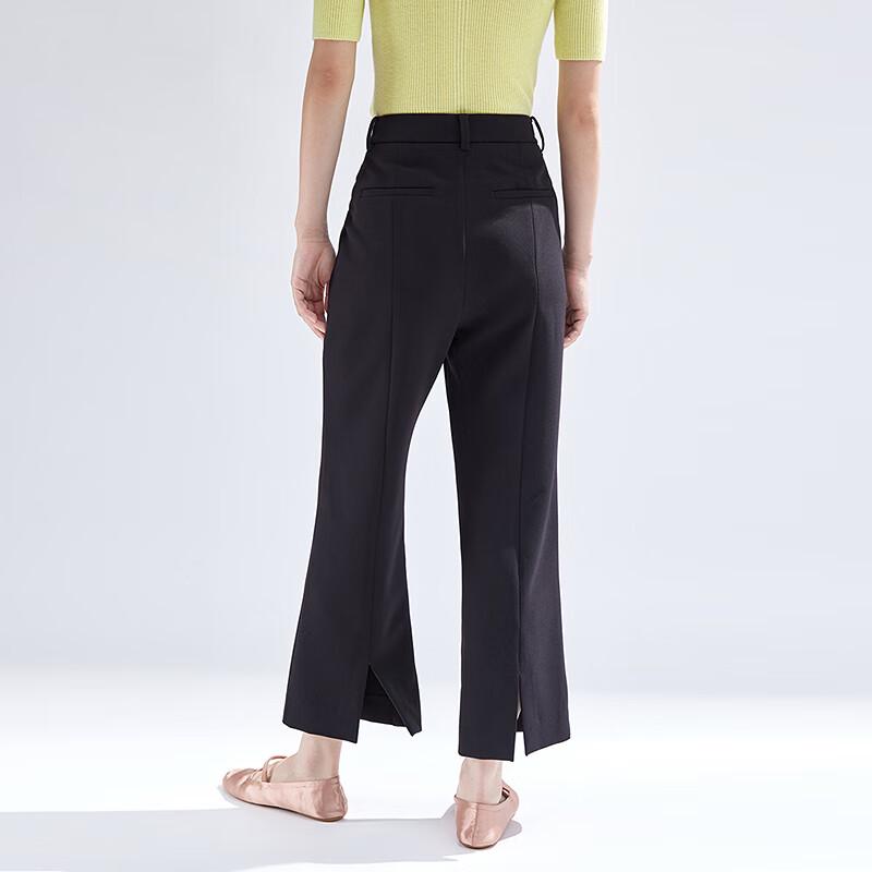 Broadcast Women's Slimming Black Ankle Flare Pants