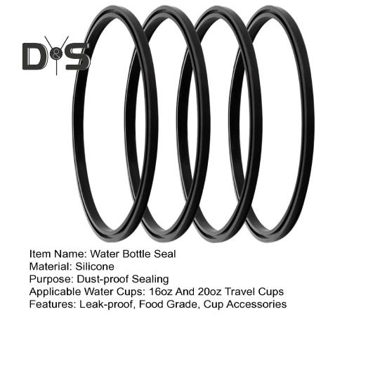 4Pcs Silicone Water Bottle Seal Replacement Dustproof Leak-proof Water Cup O Ring 16/20Oz Travel Tumbler Lid Sealing Gasket