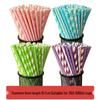 100 Biodegradable Striped Paper Straws - Colorful Drink Party Decorations