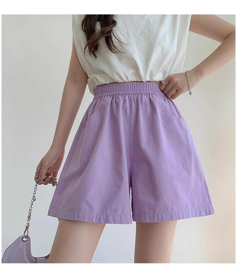 High-Waisted Cotton Linen A-Line Shorts - Petite, Casual, Slimming, Wide-Leg, Summer Wear for Women