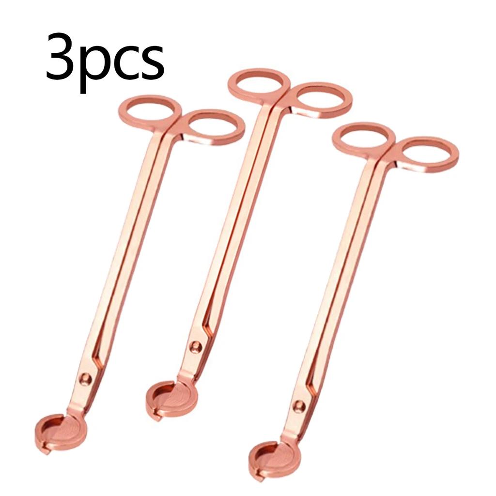 1pc/2pcs/3pcs-Candle Wick Trimmer, Candle Shape Cutter, Stainless Steel Wick Cutting Candle Tool (Matte Black And Rose Gold )