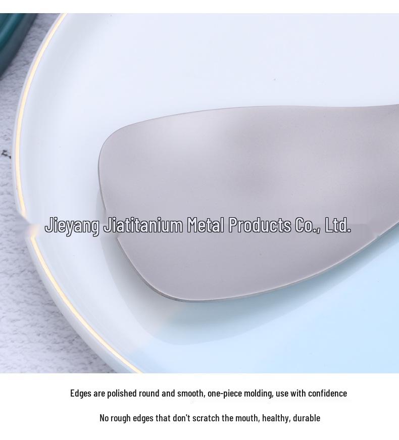 Durable Non-Stick Pure Titanium Rice Serving Spoon - Anti-Scald, Portable, Thickened Kitchen Cutlery