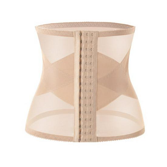 Spitze Atmungsaktiver Rücken 6-reihiger Haken-und-Ösen-Verschluss Stahlstäbchen Taillenstütze Push-Up Body Shaper
