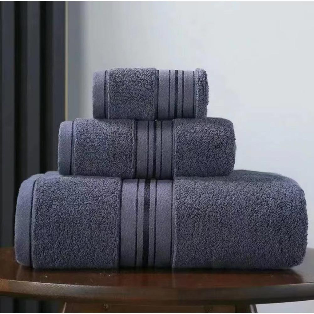 Spot large thickened cotton souvenir towel hotel men's sports face towel plain color broken gear water absorption