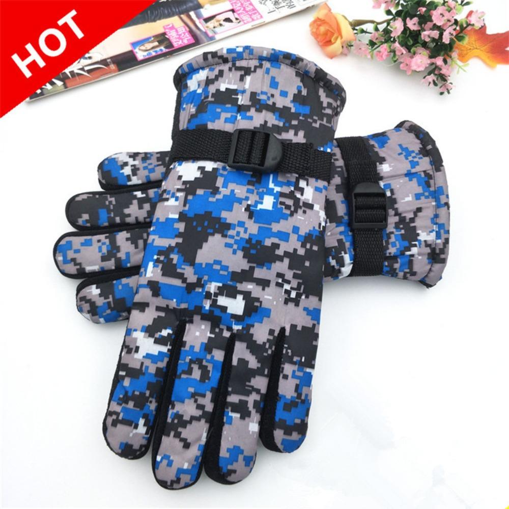 Winter gloves thickened new winter camouflage gloves men's velvet warm cycling fashion men and women