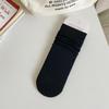 Female Spring and Autumn All Match Solid Color Vertical Bar New Simple Straight Tube Stack Cotton Socks