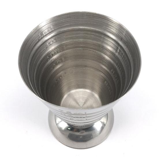 75ML Measuring Cup 3 Capacity Units Clear Scales Stable Base Non-slip Body Large-Capacity Hollow Bottom Mirror Shaker Cup Kitchen Gadget