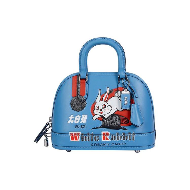 

Новая сумка через плечо COACH Baymax Rabbit, коллаборация Revel, натуральная кожа, сумка кроссбоди, сумка-тоут среднего размера, женская, синяя CG290-LHPOL 23.6*11.9*17.5CM