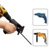 Portable Reciprocating Electric Saw Adapter Cordless Electric Drill Modified Tool Attachment with Saw Blades for Wood Metal Cut