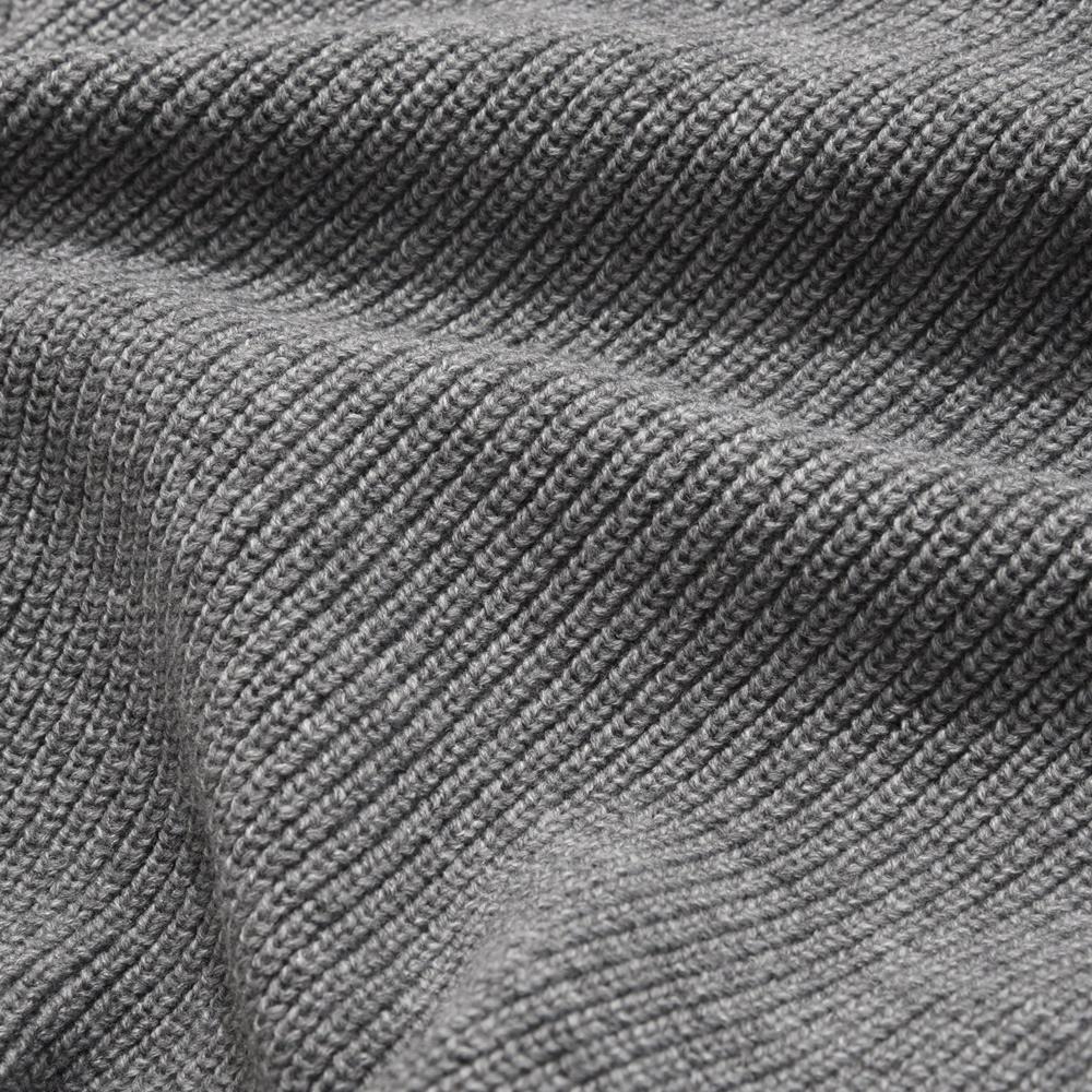 COVERNAT C Logo Collar Knit Melange Gray