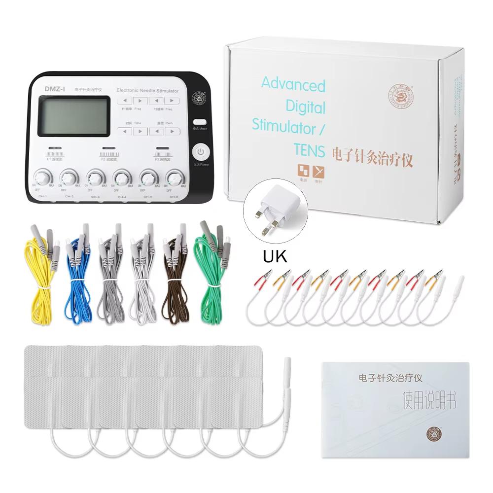 Aiguille d'acupuncture électrique à 6 sorties, stimulateur musculaire corporel, physiothérapie, machine TENS, appareil de massage relaxant