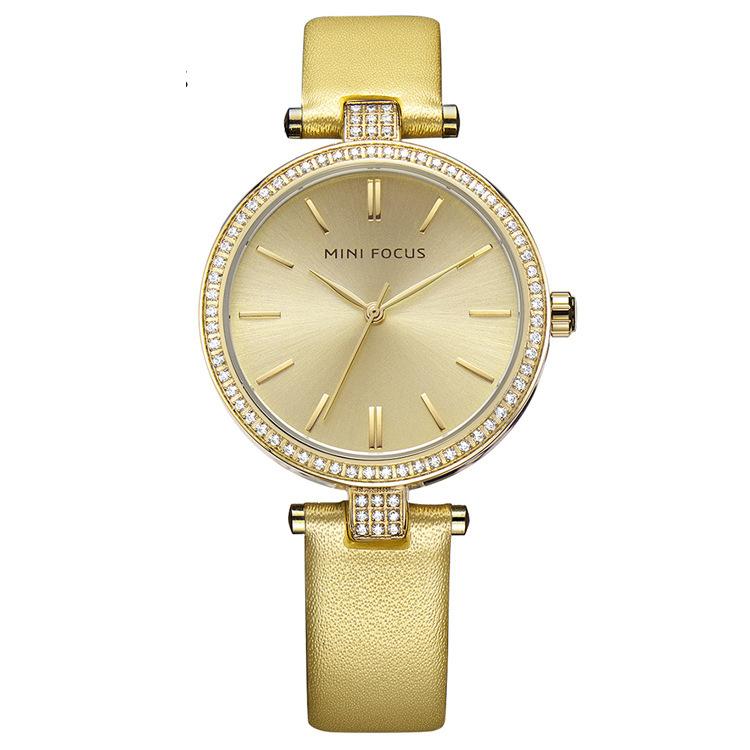 Fashion Watch Japanese Movement Waterproof Genuine Leather Strap Watch