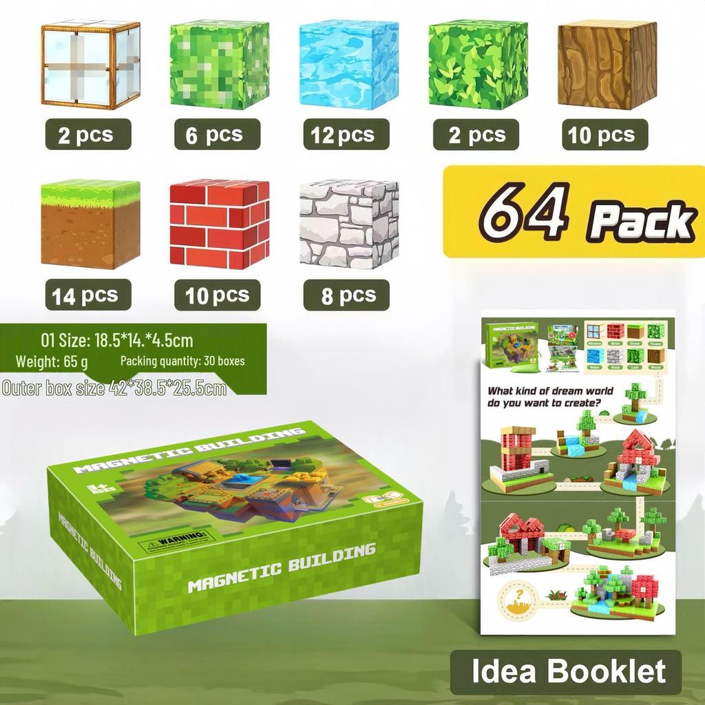 Primeval Forest 3D Magnetic Block Set for Kids - Educational Toy