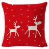 Christmas Celebration Pillow Elk Snowman Festive Cushion Cover Red Sofa Back Cushion Pillow Cover