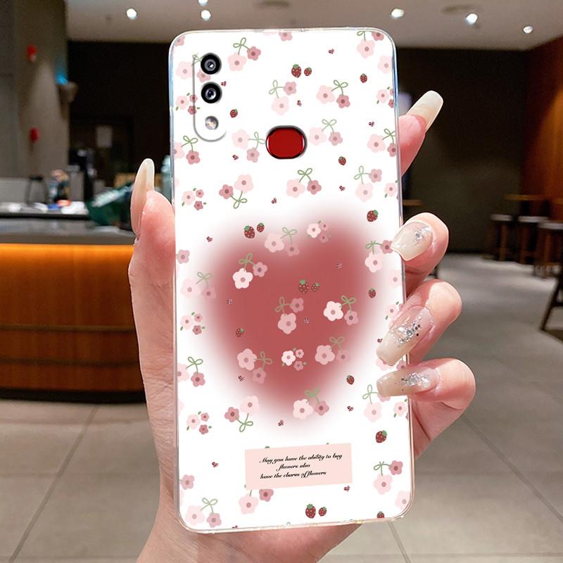 Case For Samsung A10s M01s Clear Silicone Fashion Butterfly Flower Soft Back Cover For Samsung Galaxy A10s Protective Phone Case