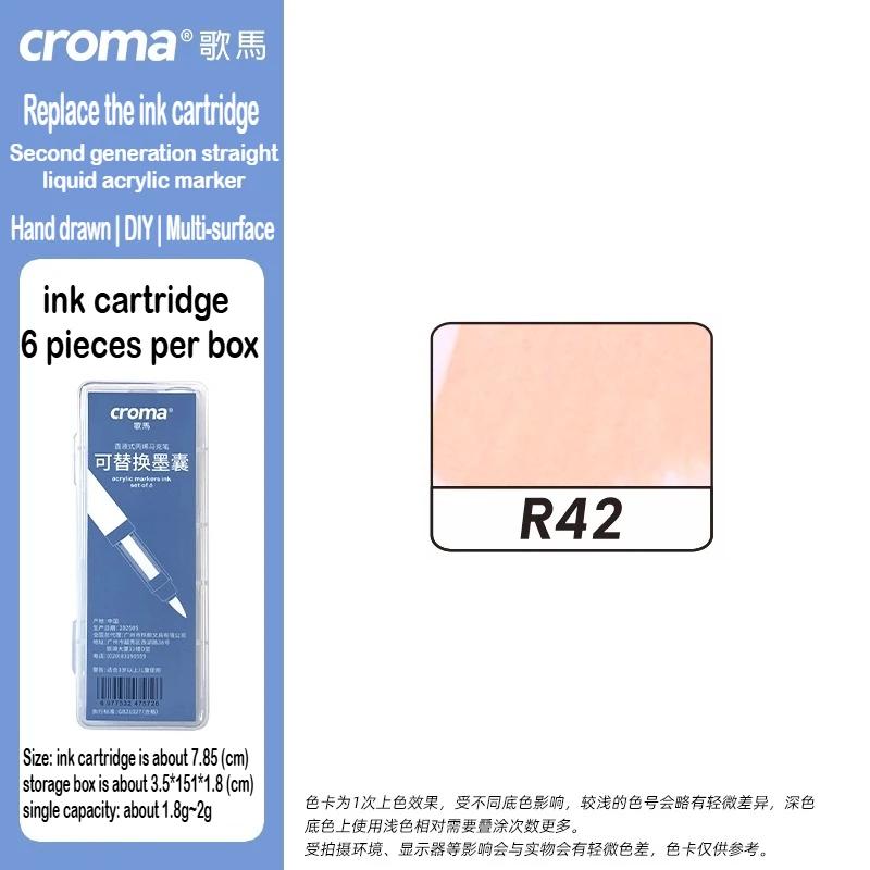 Croma 160/24 Color Replaceable Ink Refill Liquid Soft Tip Acrylic Marker Non Toxic Waterproof School Office Supplies Stationery