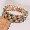Squisito Bracciale da Sposa con Strass Esagerati per Esibizione sul Palco