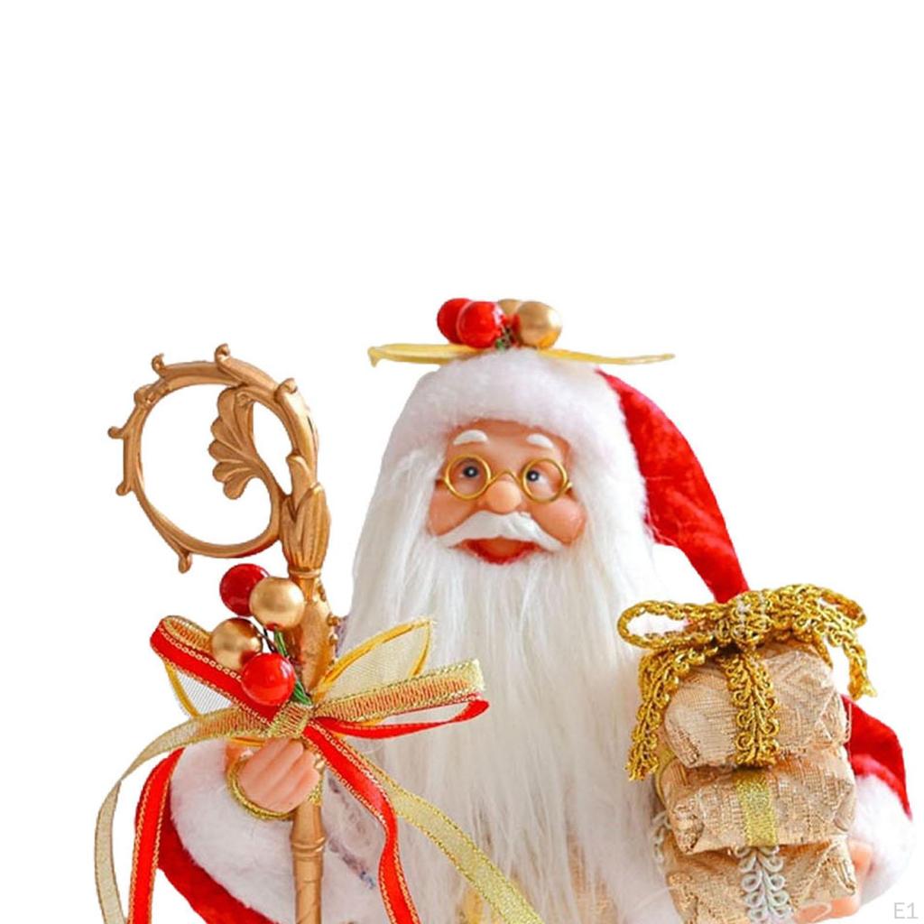 Christmas Santa Claus Figurine Decoration Collectible Doll Tabletop Ornament for