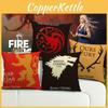 Game Of Thrones Themed Cotton Linen Pillow Cover For Winter Decor Sofa Home Car