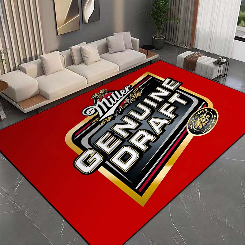 15 Size Genuine Draft M-Miller Pattern Rug Bedroom Living Room Bathroom Mat Creative Door Mat Area Rug Beer Bar Decor Carpets