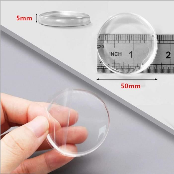 Odbojniki do drzwi - 6 szt. - Silikonowe - Przezroczyste - Średnica 50 mm