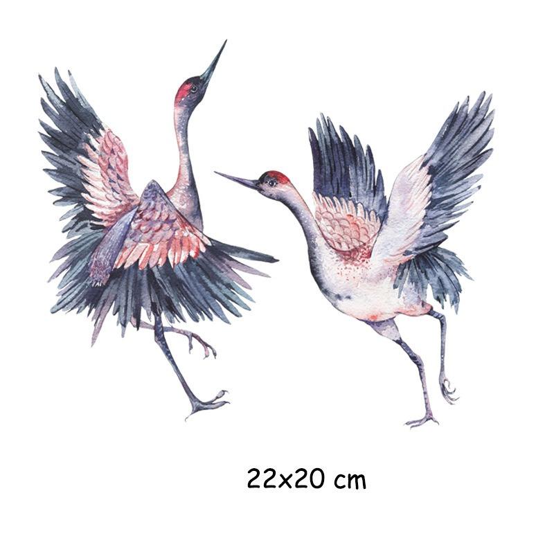 

Наклейка с термопереносной печатью, 2 предмета, пирография для одежды, футболка, серия Bird Iris