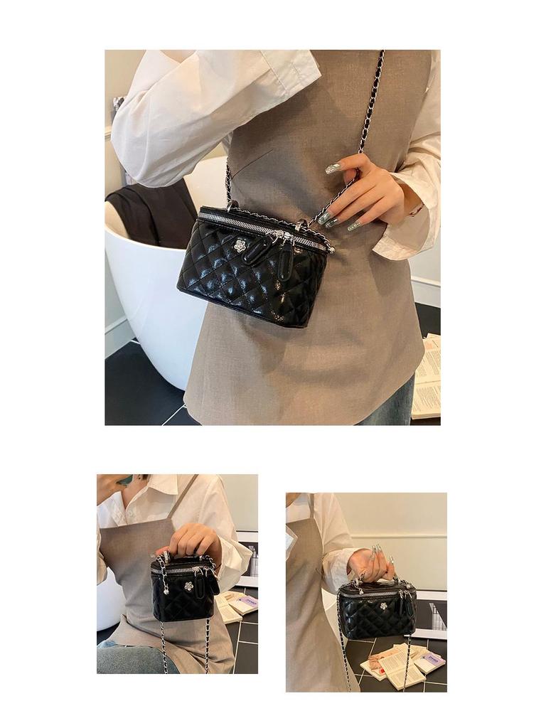 Elegant 2025 Argyle Chain Crossbody Bag for Women - Niche Fragrant Style, Compact Shoulder Design