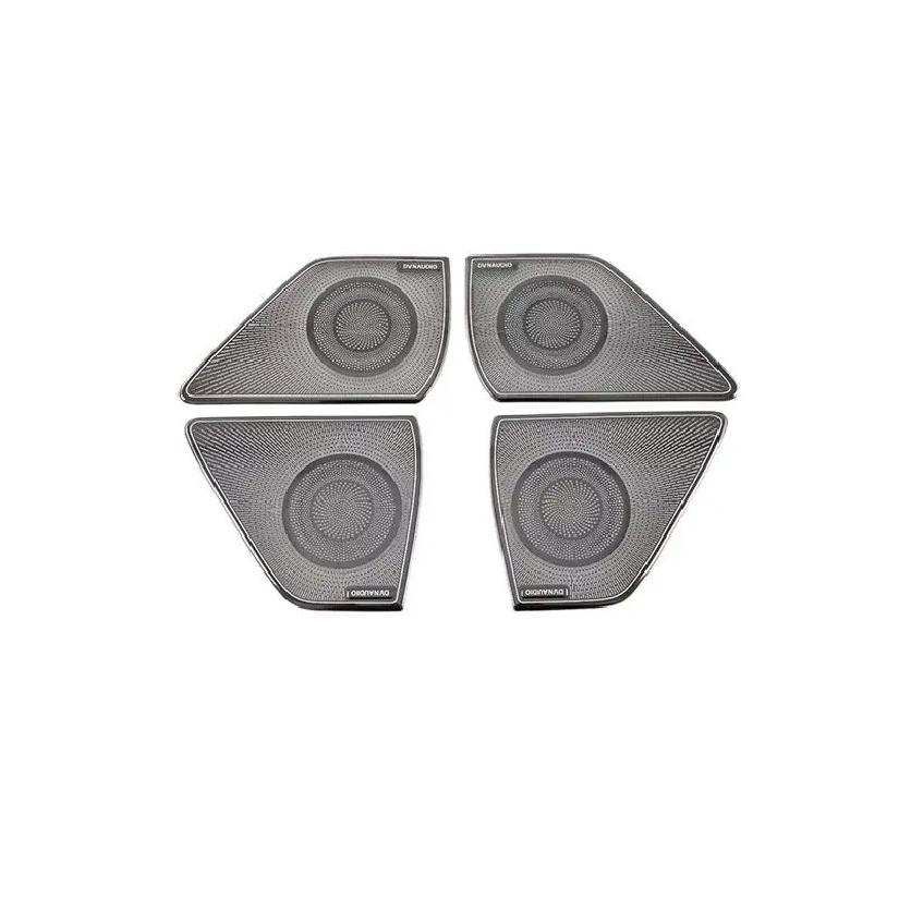 For BYD Han Ev Dm   Car Accessories Stainless Steel Four Door Horn Covers Are Decorated With Sequ