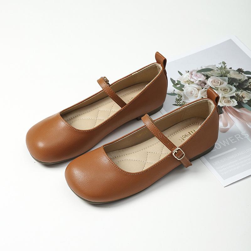 Fashion Brand Designer Women Mary Jane Shoes 2025 Fashion Round Toe Ladies Comfort Soft Sole Flats Women's Comfort Ballerinas Shoes 43
