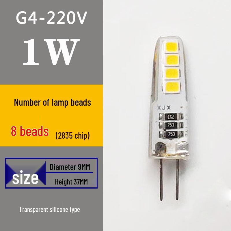 G4 12V LED High Brightness Small Bulb - Low Voltage Crystal Vanity Light