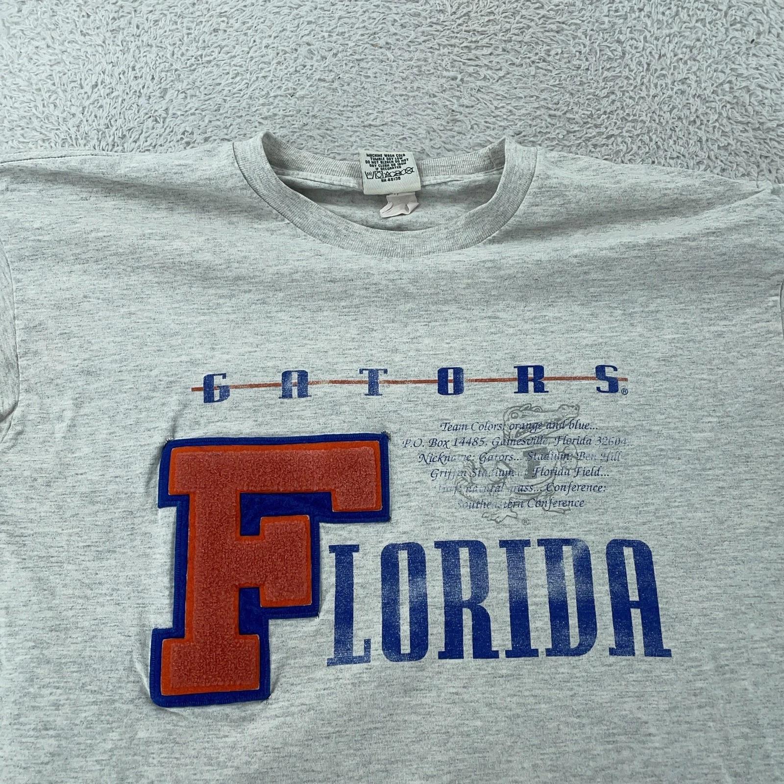 Vintage Florida Gators Varsity Patch T-Shirt Large NCAA Football University 90s 3XL