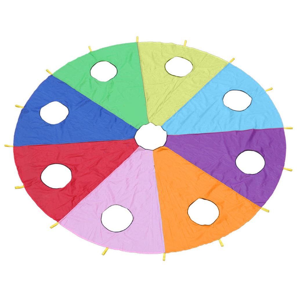 Kids Play Parachute Mole Game Toy 9 Holes Inflatable Stick Cooperative Play for Outdoor Playground