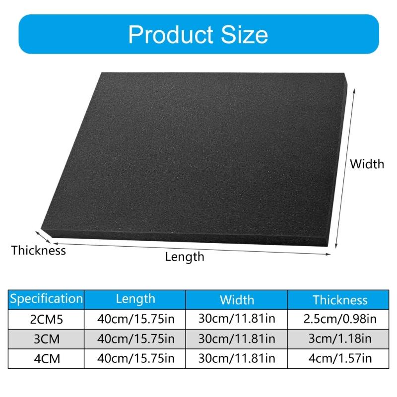 4Pcs Polyurethane Foam Padding 16x12inch High Resilience Shockproof Sheets For Secure Item Protection