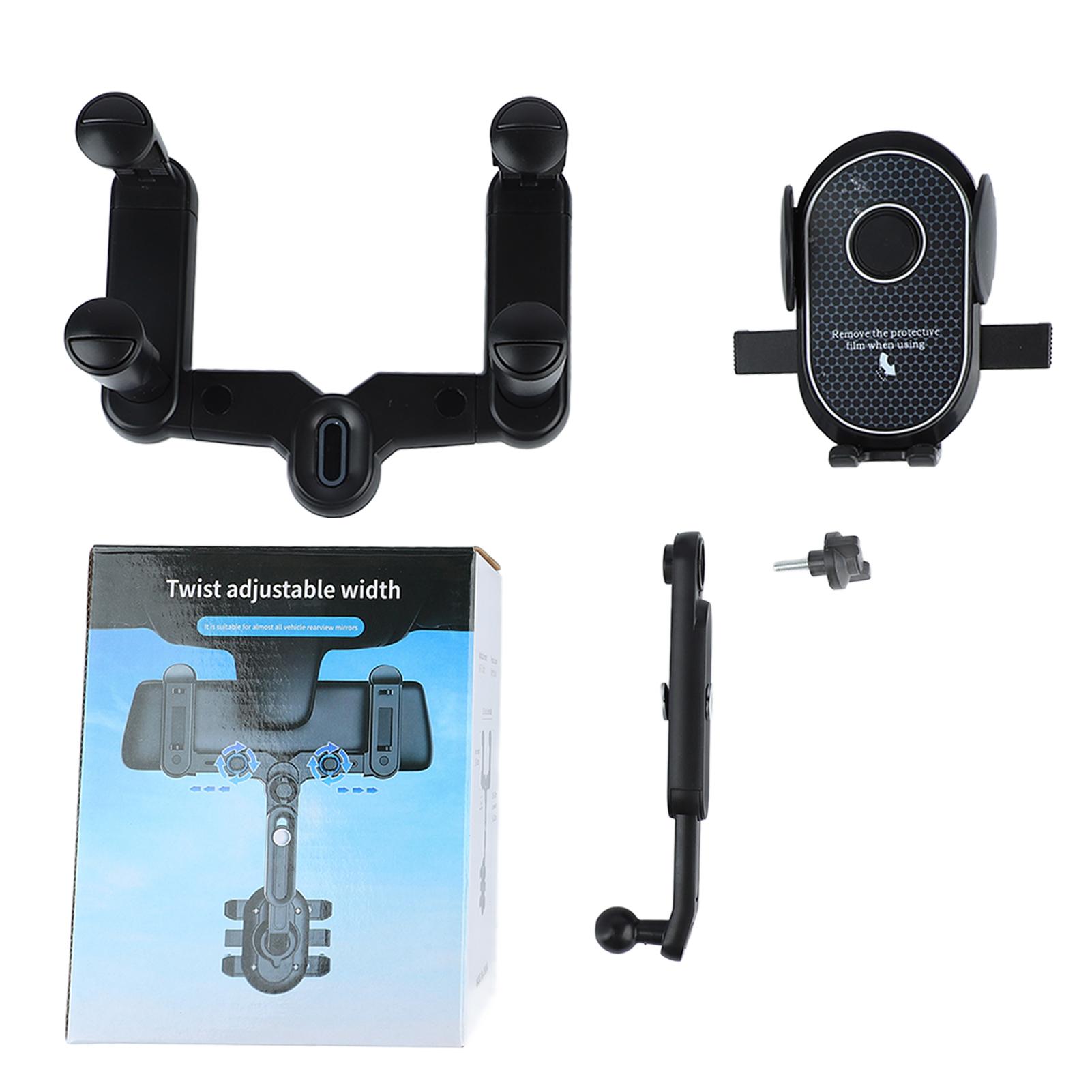 

Car Rearview Mirror Phone Mount 360 Degree Rotation Cell Phone Holder Universal Fit for Car