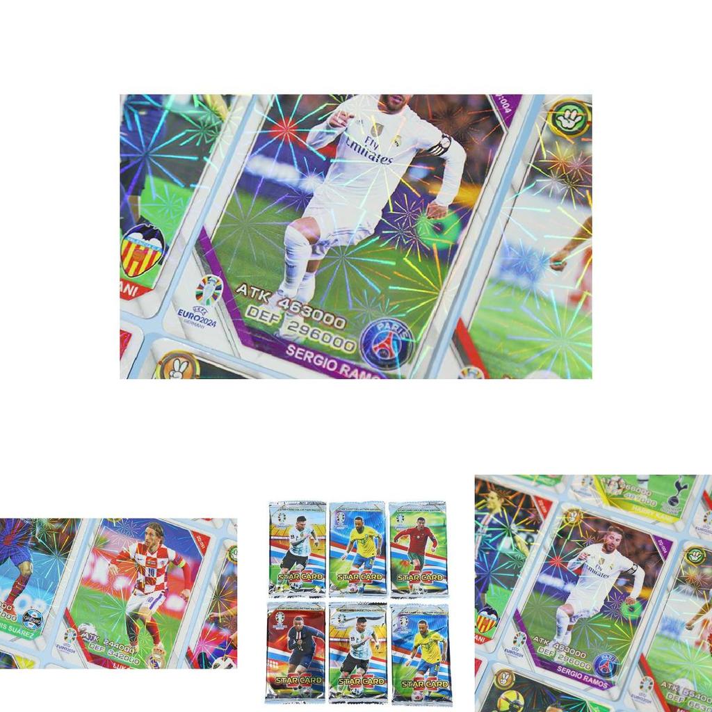 Deluxe Soccer Star Cards European Cup Messi Ronaldo Neymar Collectible Trading Cards