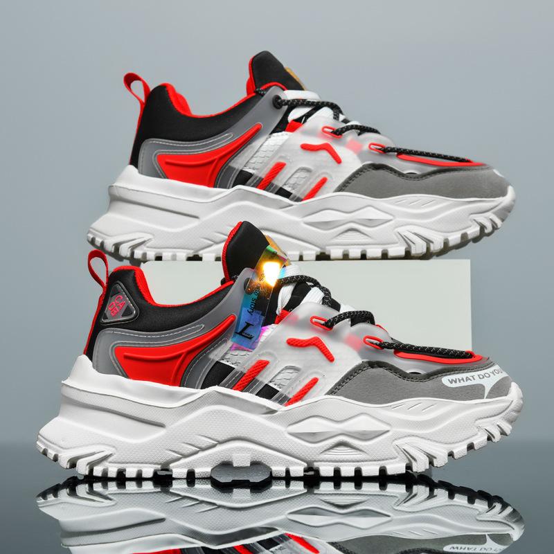 

Large size country dad shoes comfortable men s thick soles heightened outdoor breathable casual sports shoes 46