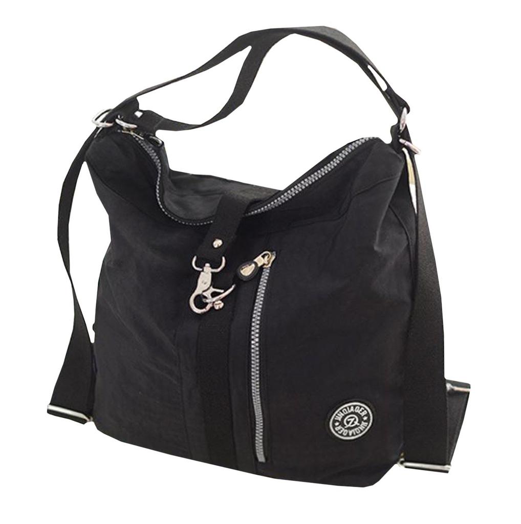 Skulderlomme [Brightrust] 3-veis veske, veske, ryggsekk, håndveske, ryggsekk, lettvekt, crossbody, (svart)