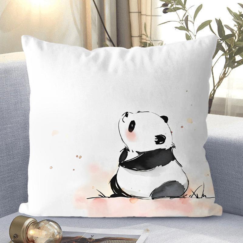 Cute Panda Cartoon Casual Niche Living Room Sofa Bedroom Comfortable Cushion Cushion Square Pillow Pillow