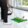 Golf Hitting Mat with Ball Tray Portable Heavy Duty Home Use Training PP Grass