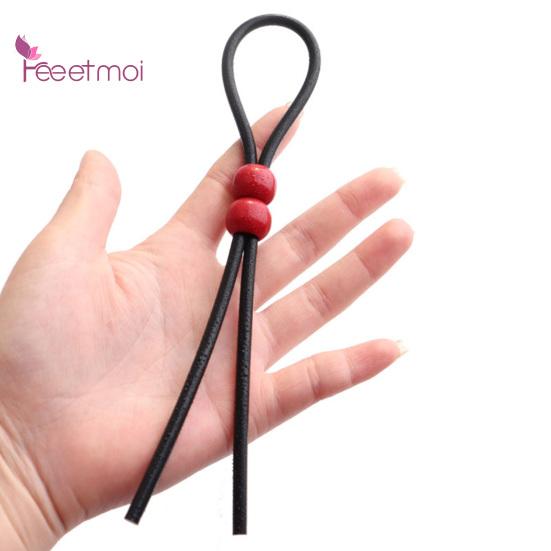 Penis Cord Rope Universal Novelty Delay Ejaculation Lock Ring Buckle Silicone