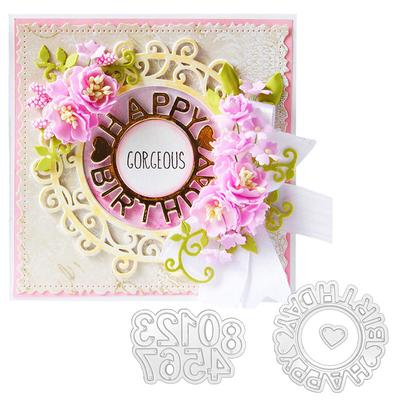 Number and Birthday Letter Art Pattern Metal Steel Cutting Dies Stencils Scrapbooking Craft Die 3D DIY Festival Card Making