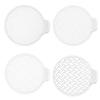 4 Pieces Sink Strainer Drain Filter Mesh Hair Catcher for Bathroom Kitchen Floor Drains Fits Diameter 8 Centimeter