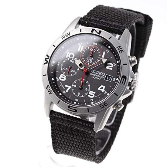 SEIKO Armbanduhr Re-Import Übersee-Modell schwarz SND399P Herren Parallelprodukt