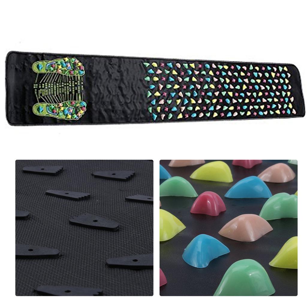 Walk Stone Foot Massage Mat Easy to Store Foldable Foot Massage Pad Cushion 170x35cm/66.9x13.8in