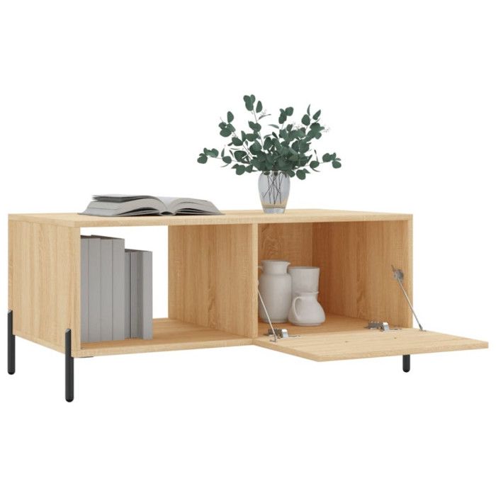 VidaXL Table basse chêne sonoma 90x50x40 cm bois d'ingénierie 829223